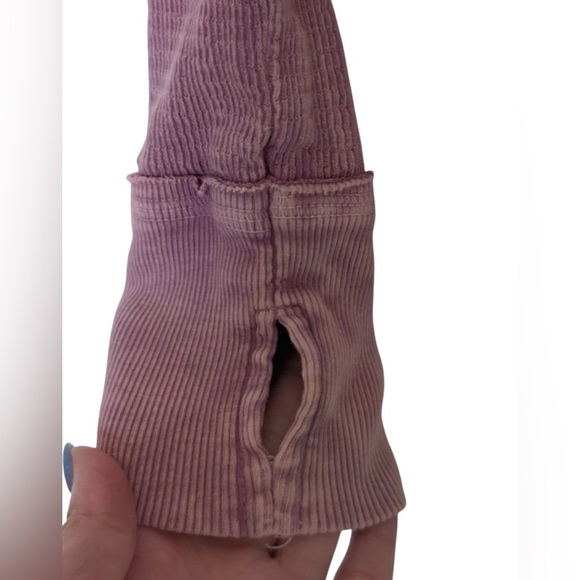 Altar’d State Ribbed Long Sleeve Thermal Top Mauve Size L - Picture 3 of 6